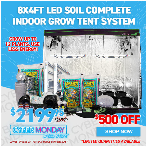 8x4ft LED Soil Complete Indoor Grow Tent System