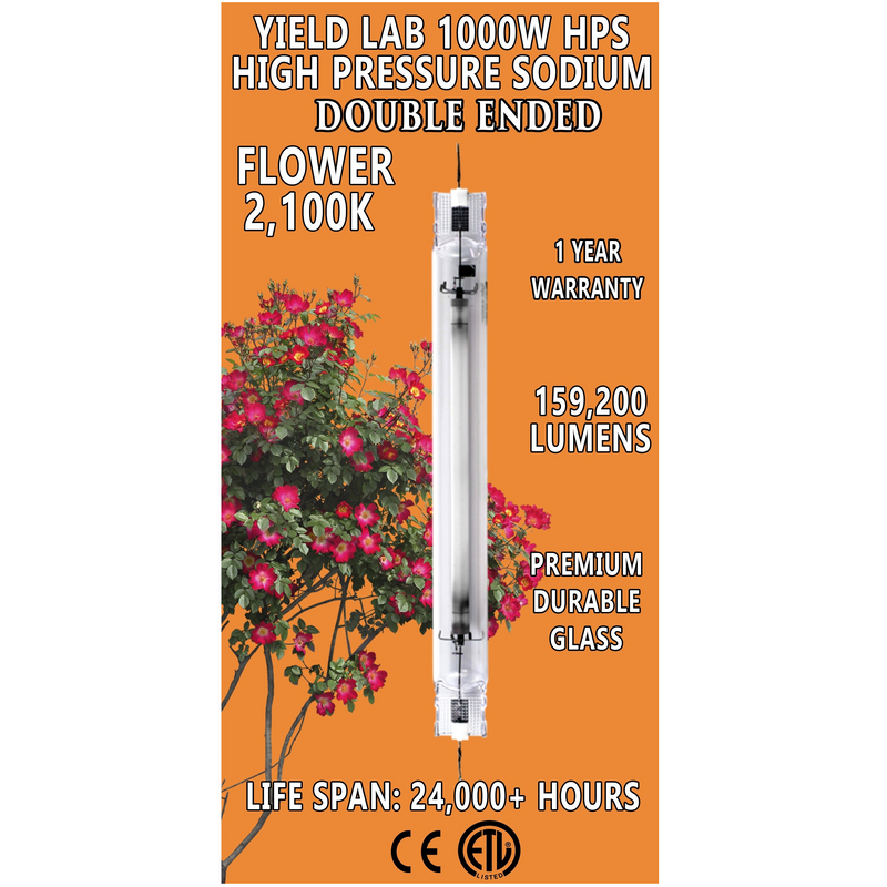 Yield Lab Pro Series 600W HPS Air Cool Hood Double Ended Complete Grow Light Kit