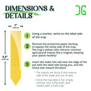 Horticulture Catchmaster Dual Action Plant Stakes Dimensions and Details Front Angle