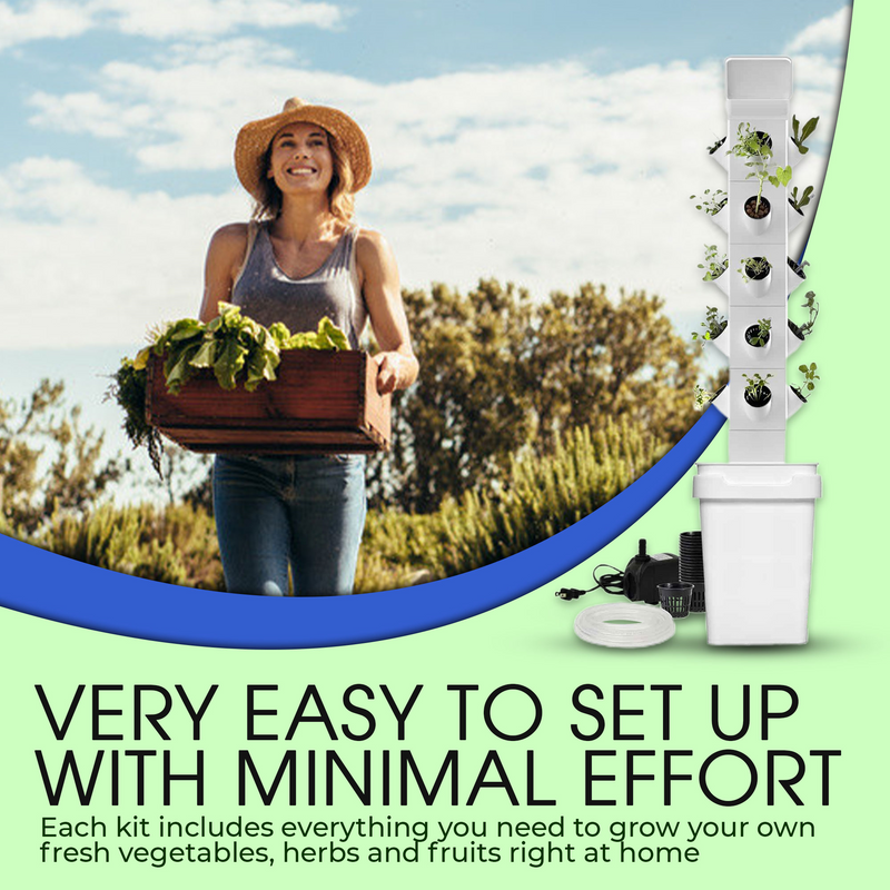 24 plant hydroponic system EXO Tower 24 Plant Hydroponic Kit
