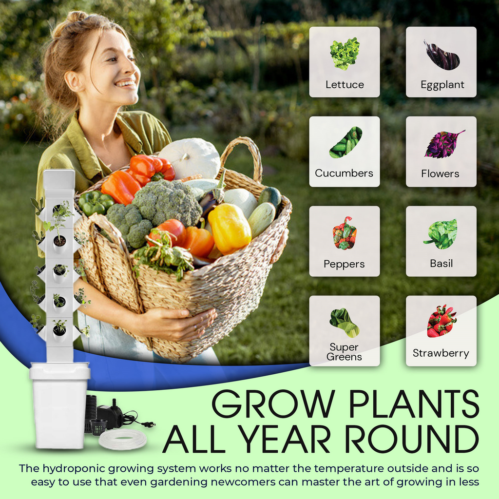 16 plant hydroponic system EXO Tower 16 Plant Hydroponic Kit
