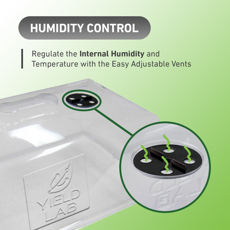 Propagation Grow Yield Lab Tray and Dome Combo Humidity Control Vents