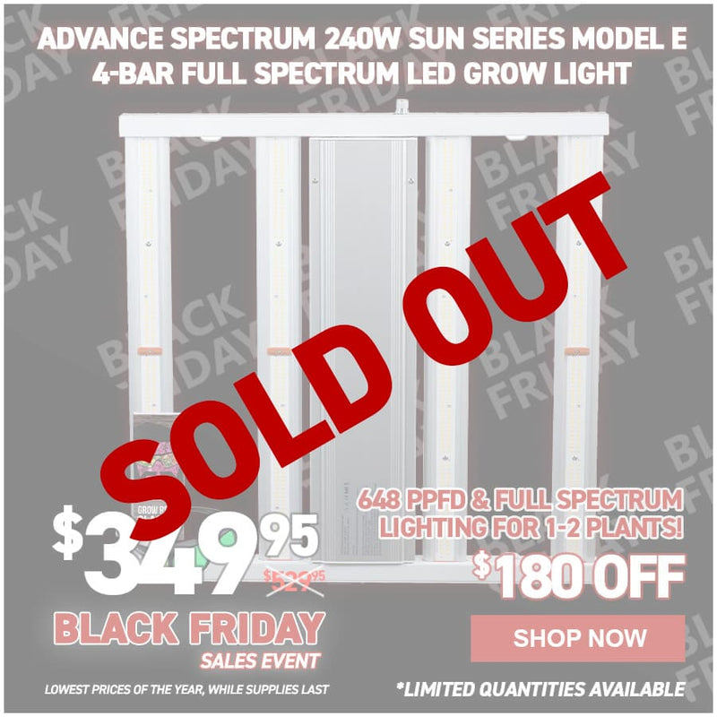 Advance Spectrum 240W Sun Series Model E 4-Bar Full Spectrum LED Grow Light