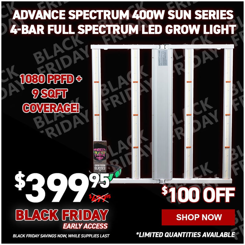 Advance Spectrum 400W Sun Series 4-Bar Full Spectrum LED Grow Light