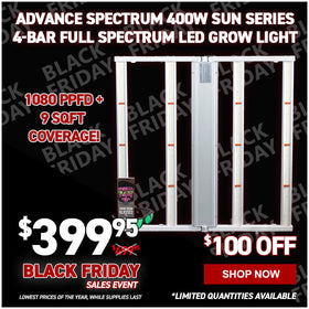 Advance Spectrum 400W Sun Series 4-Bar Full Spectrum LED Grow Light