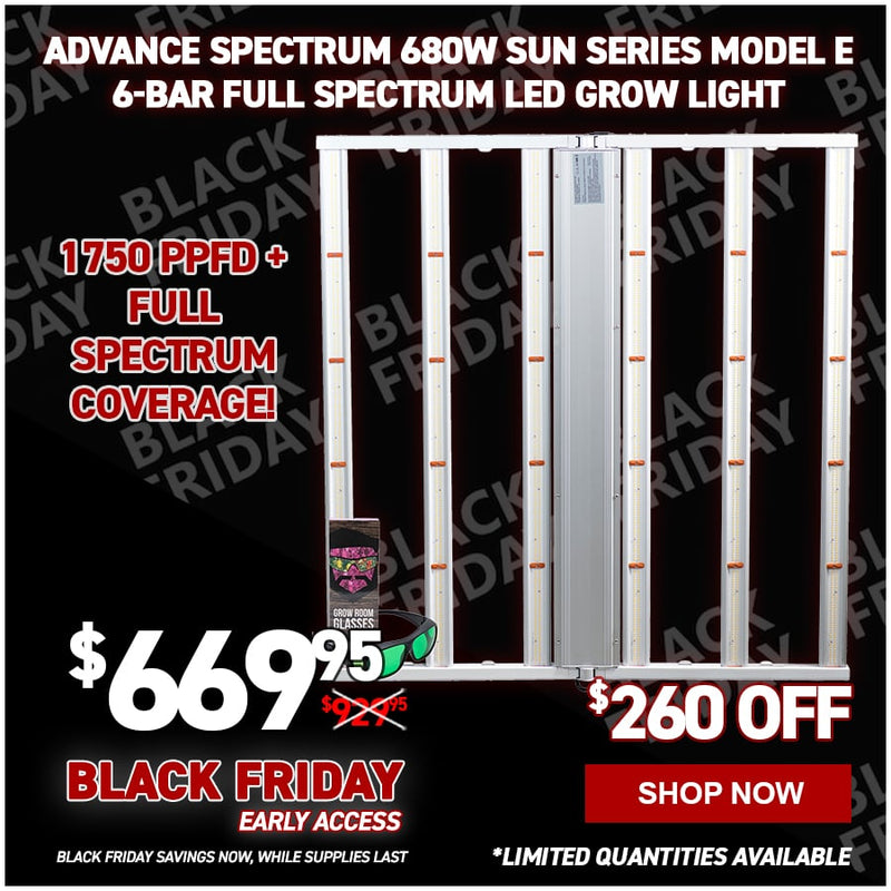 Advance Spectrum 680W Sun Series Model E 6-Bar Full Spectrum LED Grow Light