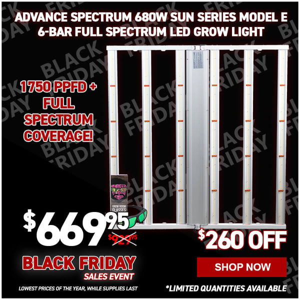 Advance Spectrum 680W Sun Series Model E 6-Bar Full Spectrum LED Grow Light