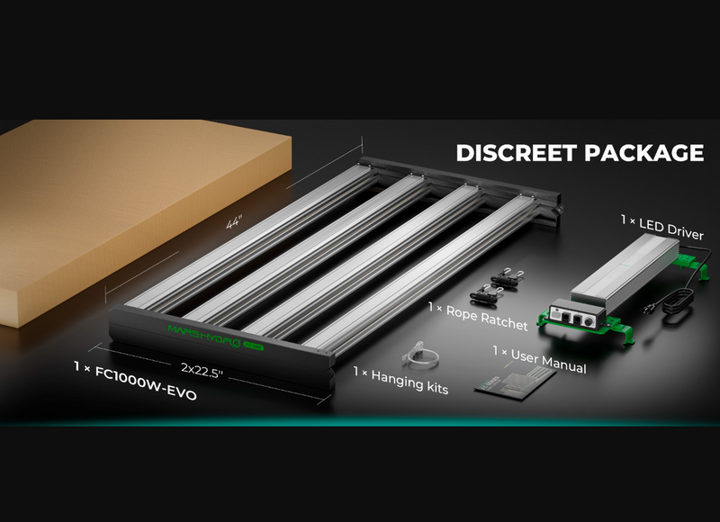 LED Mars Hydro FC1000 SAMSUNG EVO 1000W Packaging