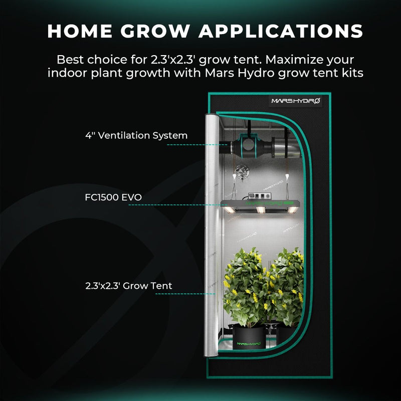 LED Mars Hydro FC1500 150W Setup