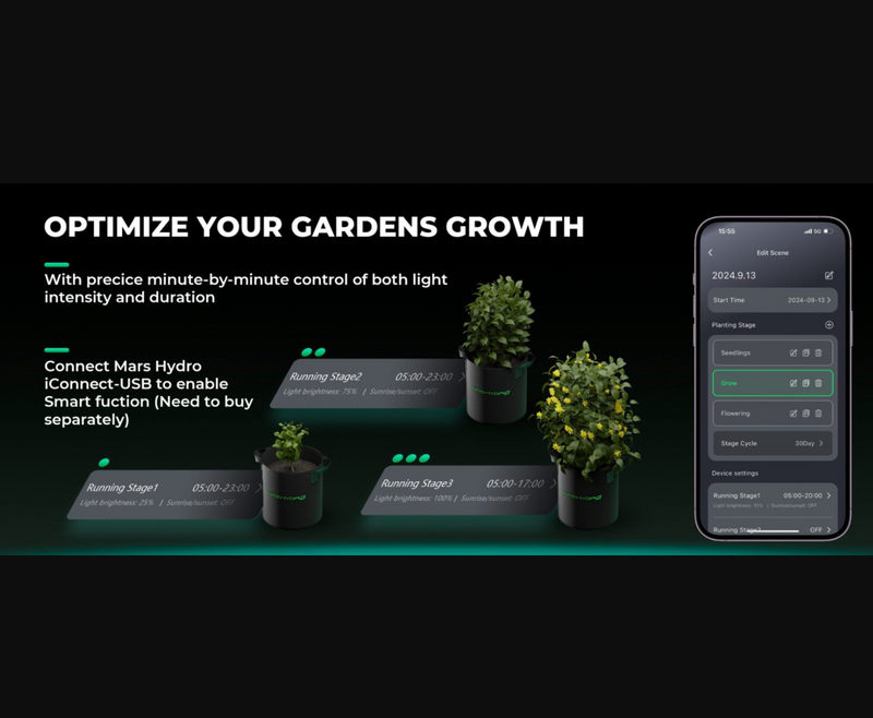 LED Mars Hydro FC E1000W 1000W App Control