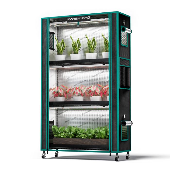 LED Mars Hyrdo VG80R T5 Hydro Tent Setup