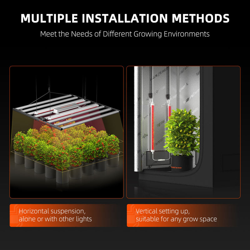 LED Spider Farmer GlowR Series Deep Red Spectrum Supplemental Sample Installation 2