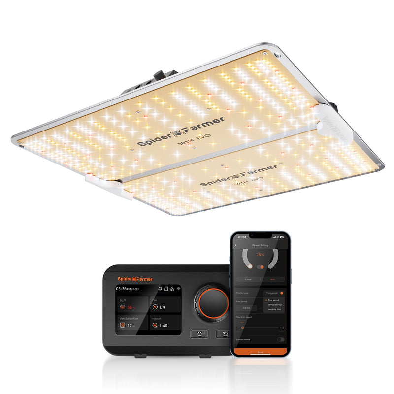 LED Spider Farmer SF2000 Pro 200W GGS Smart Controller Bundle 
