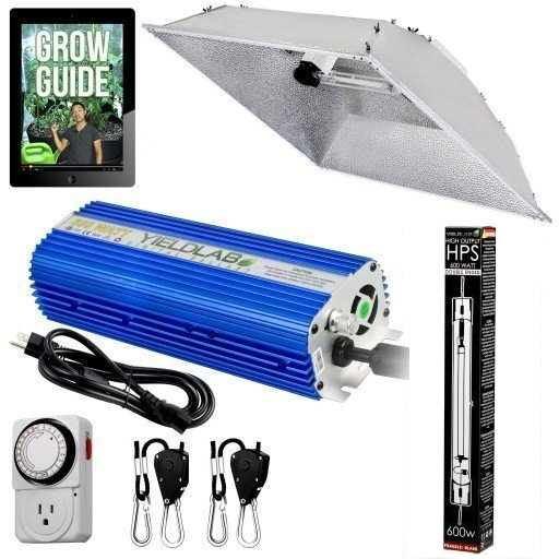 Yield Lab Pro Series 600W HPS XXL Hood Double Ended Complete Grow Light Kit