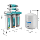 Reverse Osmosis System NU Aqua Platinum Series Stage 6 Alkaline Dimensions