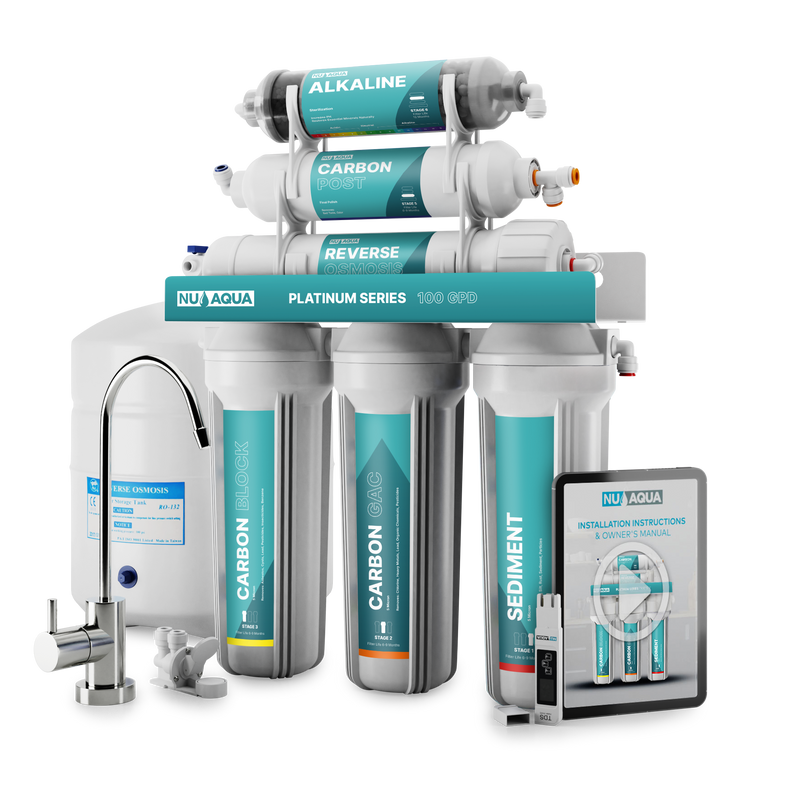Reverse Osmosis System NU Aqua Platinum Series Stage 6 Alkaline Main