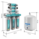 Reverse Osmosis System NU Aqua Platinum Series Stage 7 Dimensions