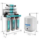 Reverse Osmosis System NU Aqua Platinum Series Stage 6 UV Pump Dimensions