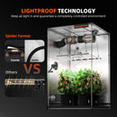 Spider Farmer 5x5 Grow Tent Lightproof Technology Comparison