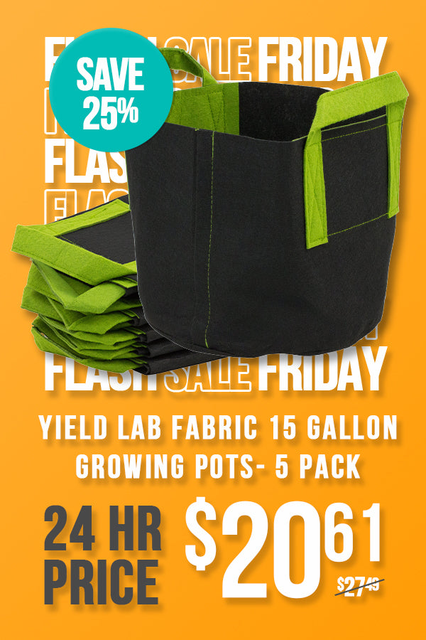 Yield Lab Fabric 15 Gallon Growing Pots- 5 Pack