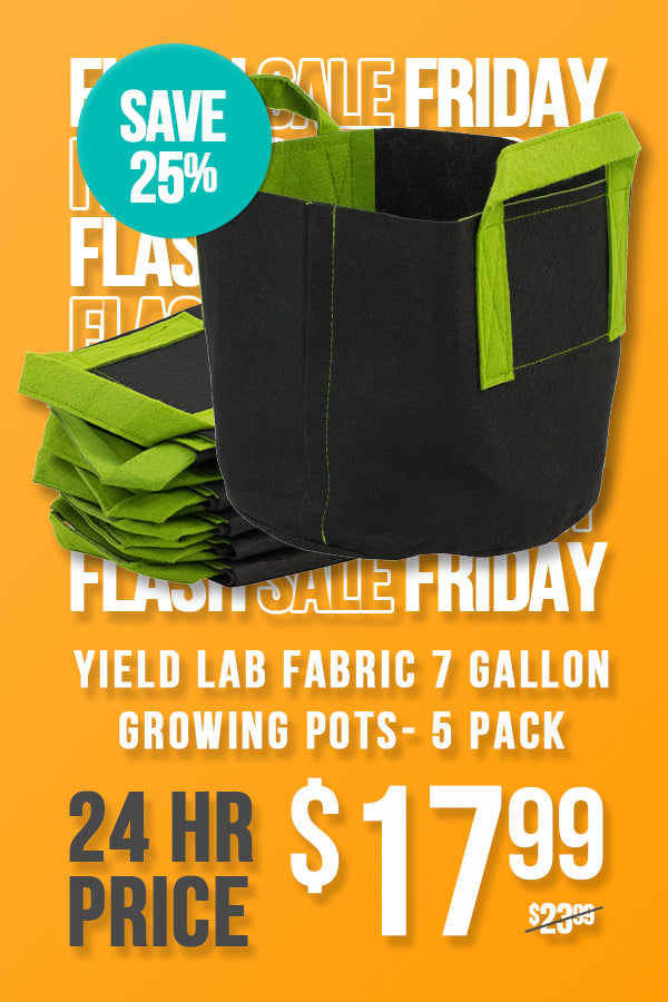 Yield Lab Fabric 7 Gallon Growing Pots- 5 Pack