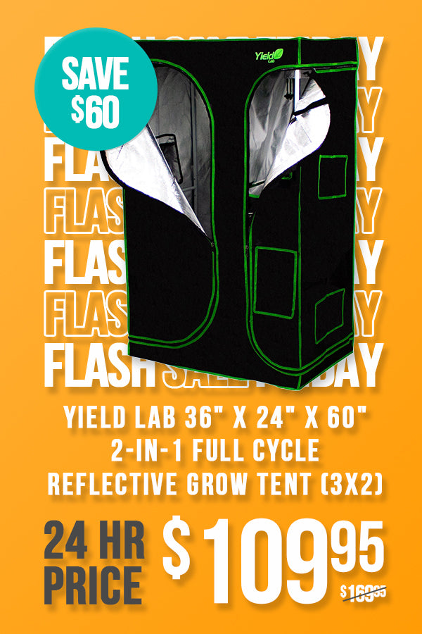 Yield Lab 36" x 24" x 60" 2-in-1 Full Cycle Reflective Grow Tent (3x2)