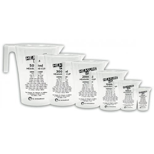 Growing Essentials 2000ml Measuring Cup side by side