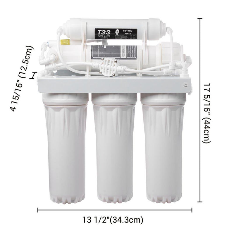 Reverse Osmosis System YesHome 50GPD Dimensions