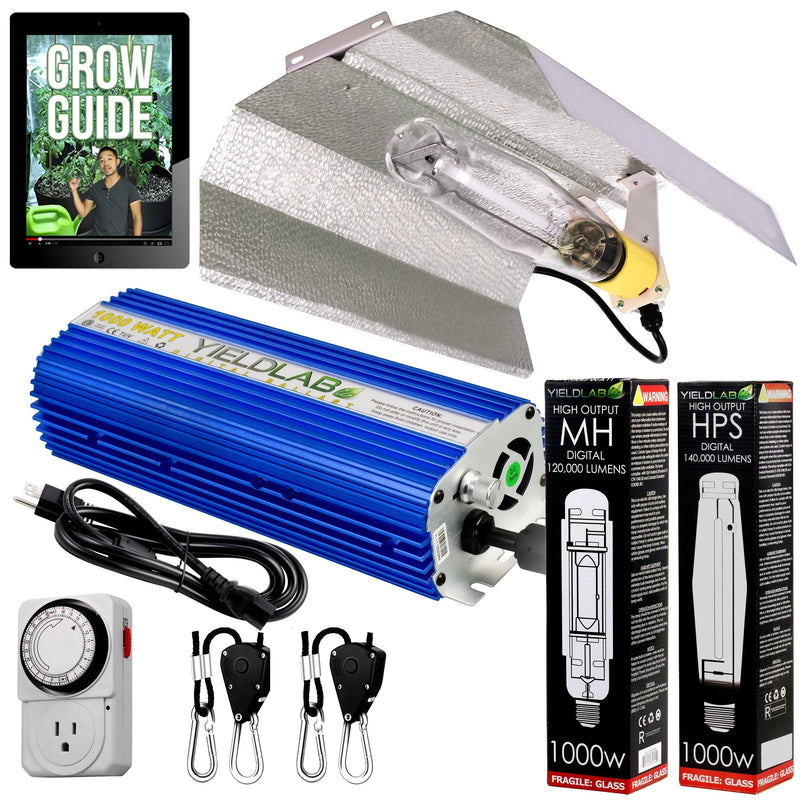 1000 watt led grow light bulb Yield Lab 1000w HPS+MH Wing Reflector Digital Grow Light Kit