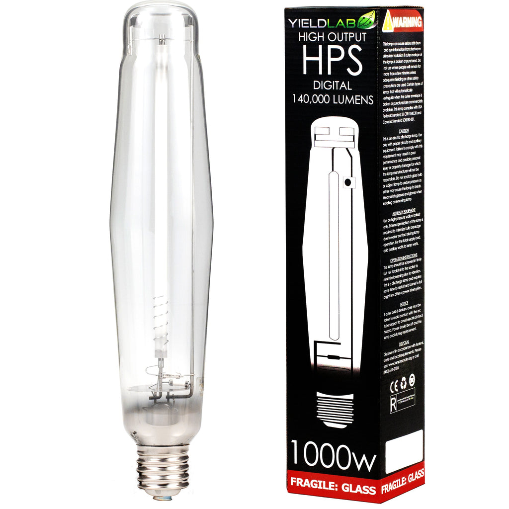 replacement grow light bulbs Yield Lab 1000W HPS Indoor Greenhouse and Hydroponic Grow Light Flower and Bloom HID Replacement Bulb