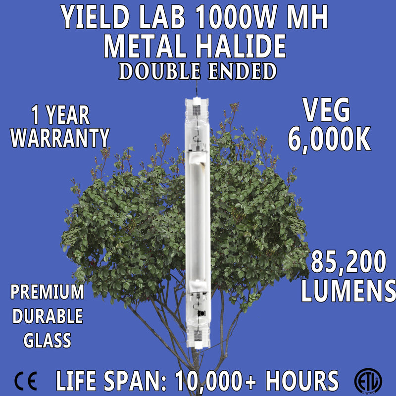 Yield Lab Double Ended 1000w MH Grow Light Bulb specifications