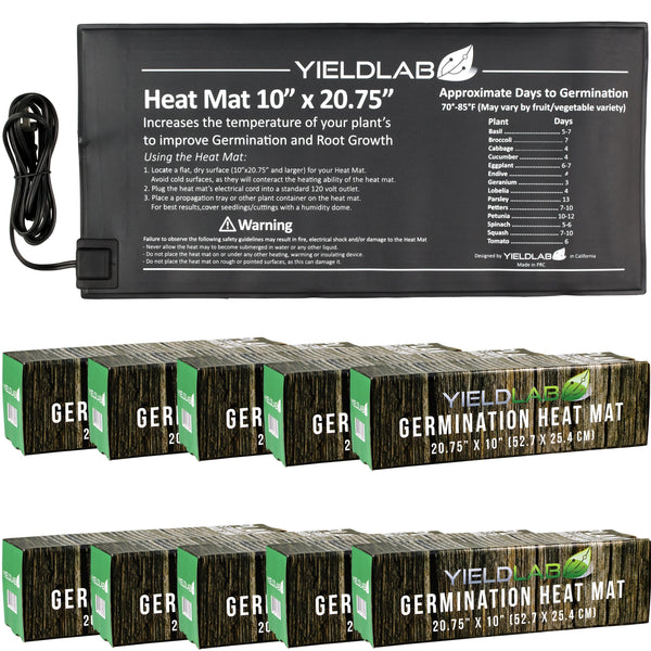 Propagation Yield Lab 20.75 x 10 inch Seed and Clone Heat Mat (10 Pack) with boxes