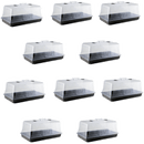 Propagation Seed and Clone Starter Tray and Dome - 10 Pack front of all trays and domes