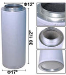 Climate Control 12 Inch Purifier Activated Charcoal Filter dimmensions