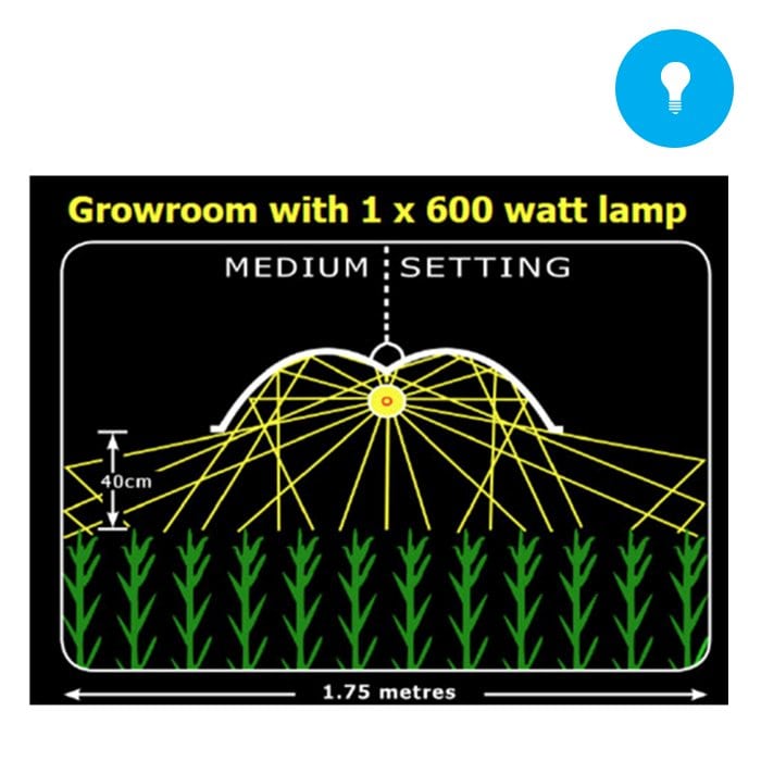 Grow Lights Adjust-A-Wing Enforcer Large foot print diagram