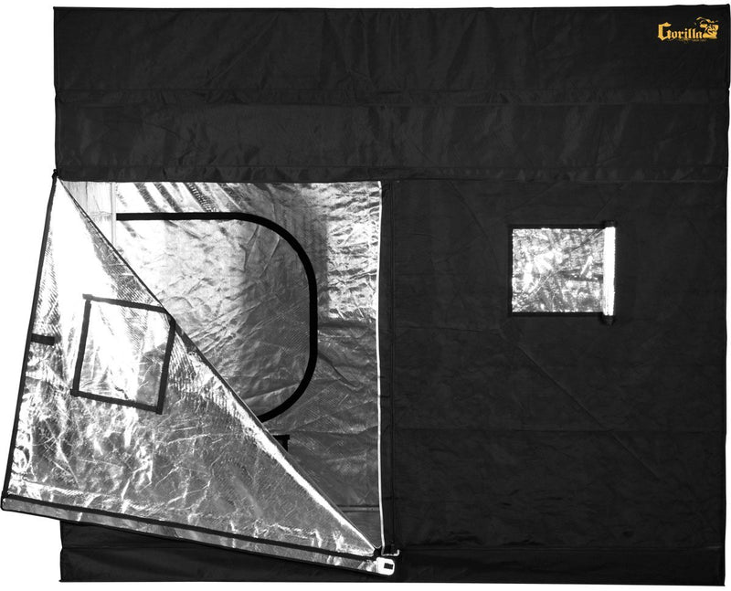 Gorilla Grow Tent 48 Inch x 96 Inch front half open