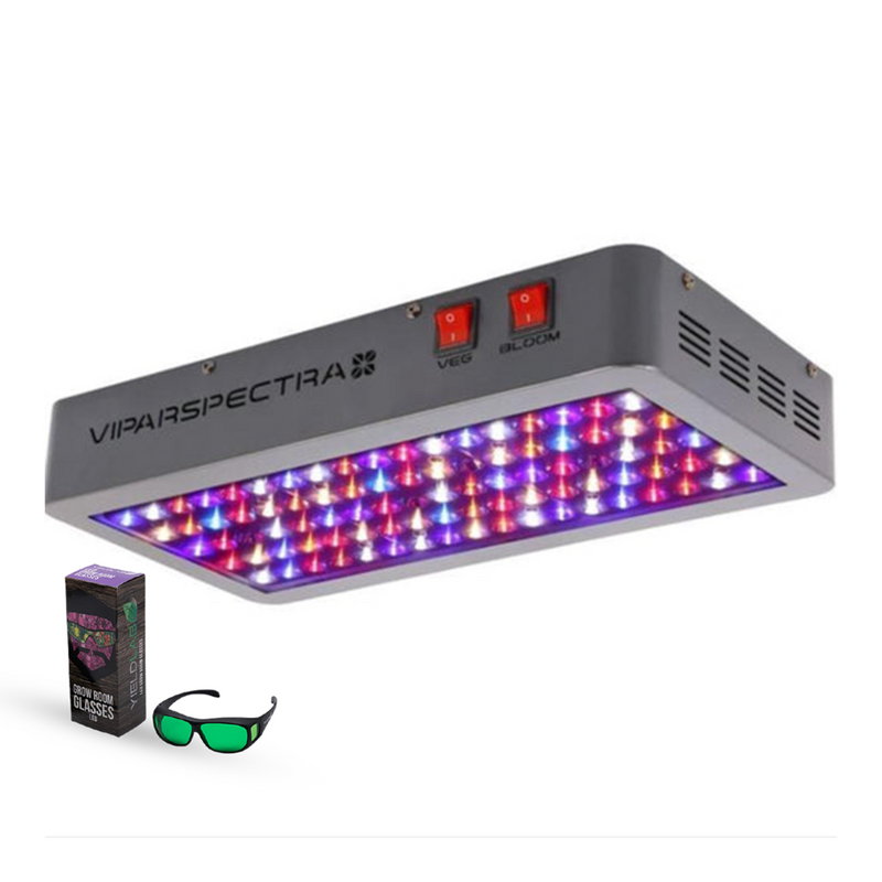 LED Grow Light Viparspectra 200W V450 - main with Glasses