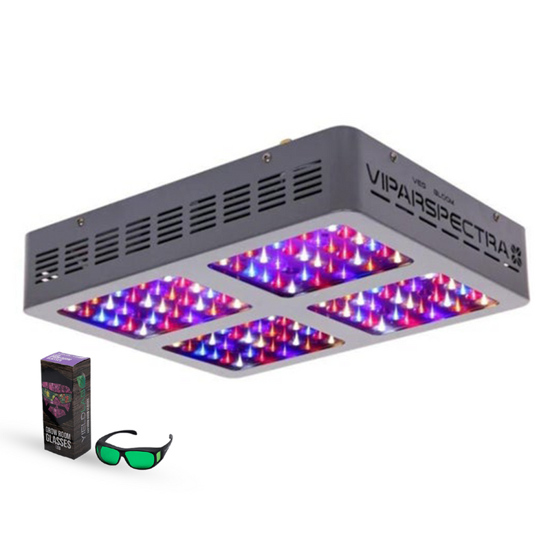LED Grow Light Viparspectra 276W V600 - main with Glasses