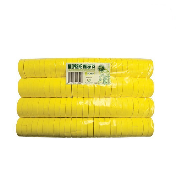 Hydroponics 2"" Neoprene Inserts (sold 100 per pack) - Yellow