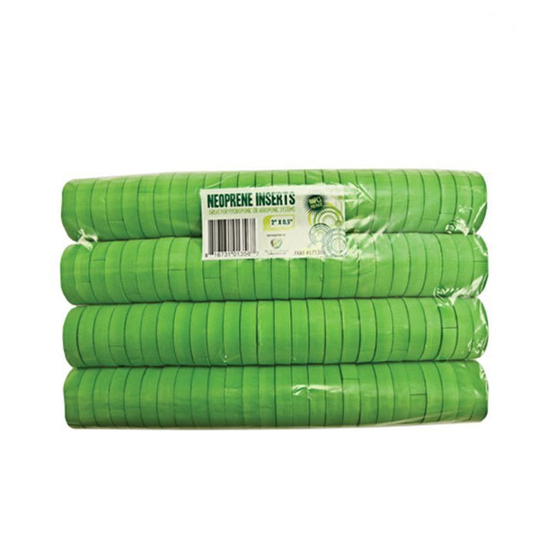 Hydroponics 2"" Neoprene Inserts (sold 100 per pack) - Green