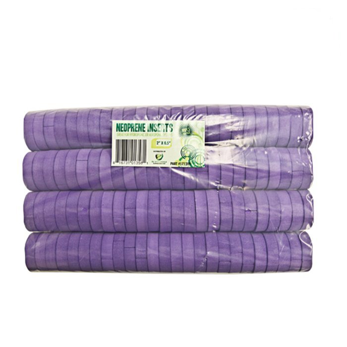 Hydroponics 2"" Neoprene Inserts (sold 100 per pack) - Purple