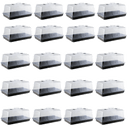 Propagation Seed and Clone Starter Tray and Dome - 20 Pack front of all trays and domes