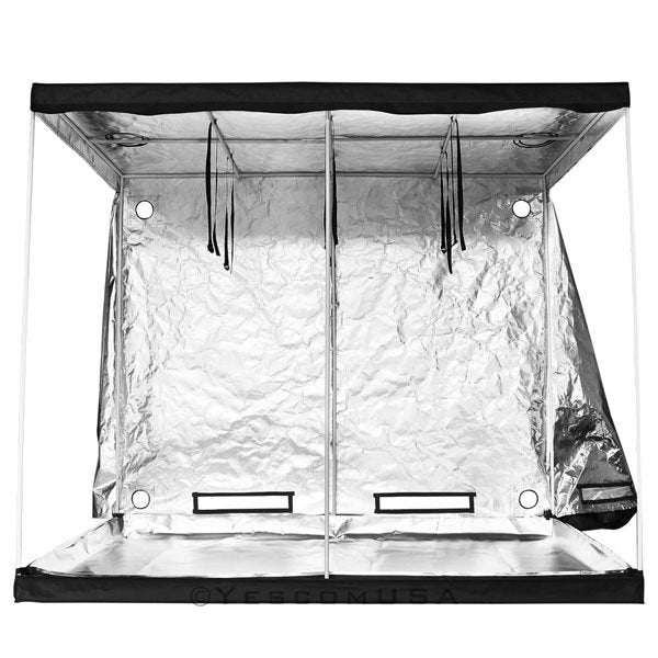 LAGarden 96" x 48" x 78" Mylar Reflective Hydroponic Indoor Grow Tent side open