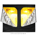 LAGarden 96" x 48" x 78" Mylar Reflective 2 Door Hydroponic Indoor Grow Tent front half open