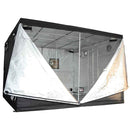 LAGarden 120" x 120" x 78" Reflective Hydroponic Indoor Grow Tent front half open 