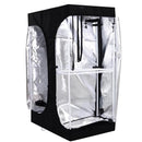LAGarden 48" x 36" x 70" Mylar Reflective 2in1 Hydroponic Indoor Grow Tent open