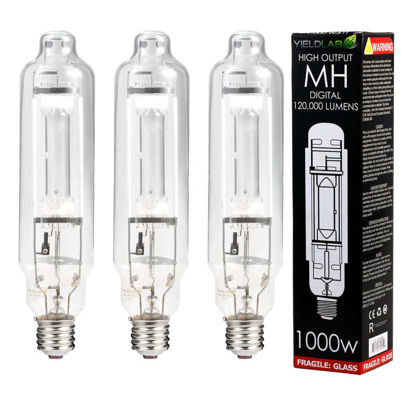 Grow Lights Yield Lab MH 1000w Lamp HID Bulb (3 Pack)