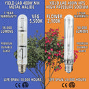 Yield Lab 400W HPS+MH Cool Tube Reflector Grow Light Kit bulb features