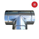Climate Control 4"x4"x4" 'T' Duct Connector side profile