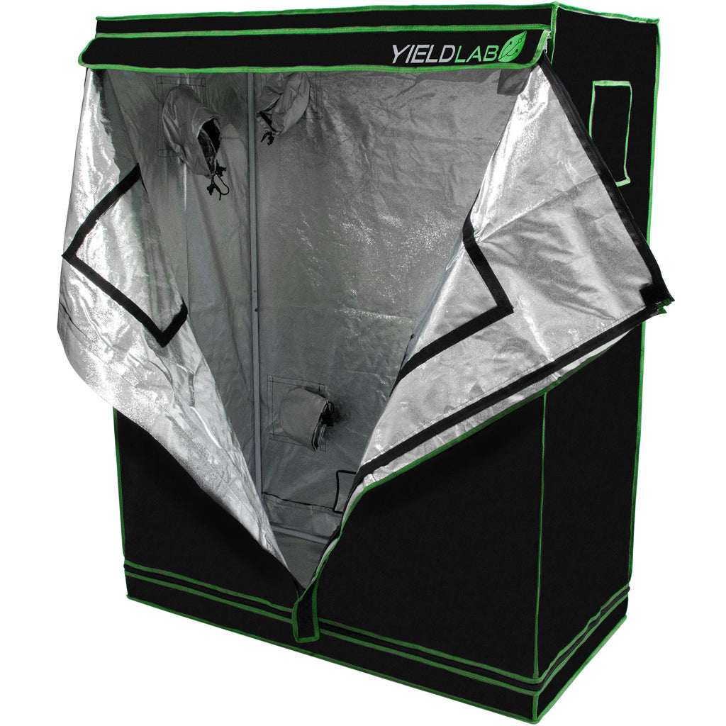 grow tent 60x60x180 Yield Lab Two Door 48x24x60 Reflective Grow Tent